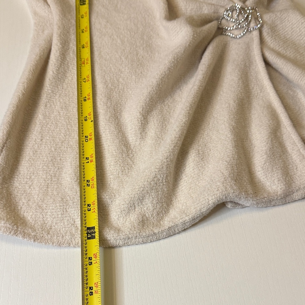 Zara Cream Long Sleeve Wrap Blouse - Picture 7 of 8